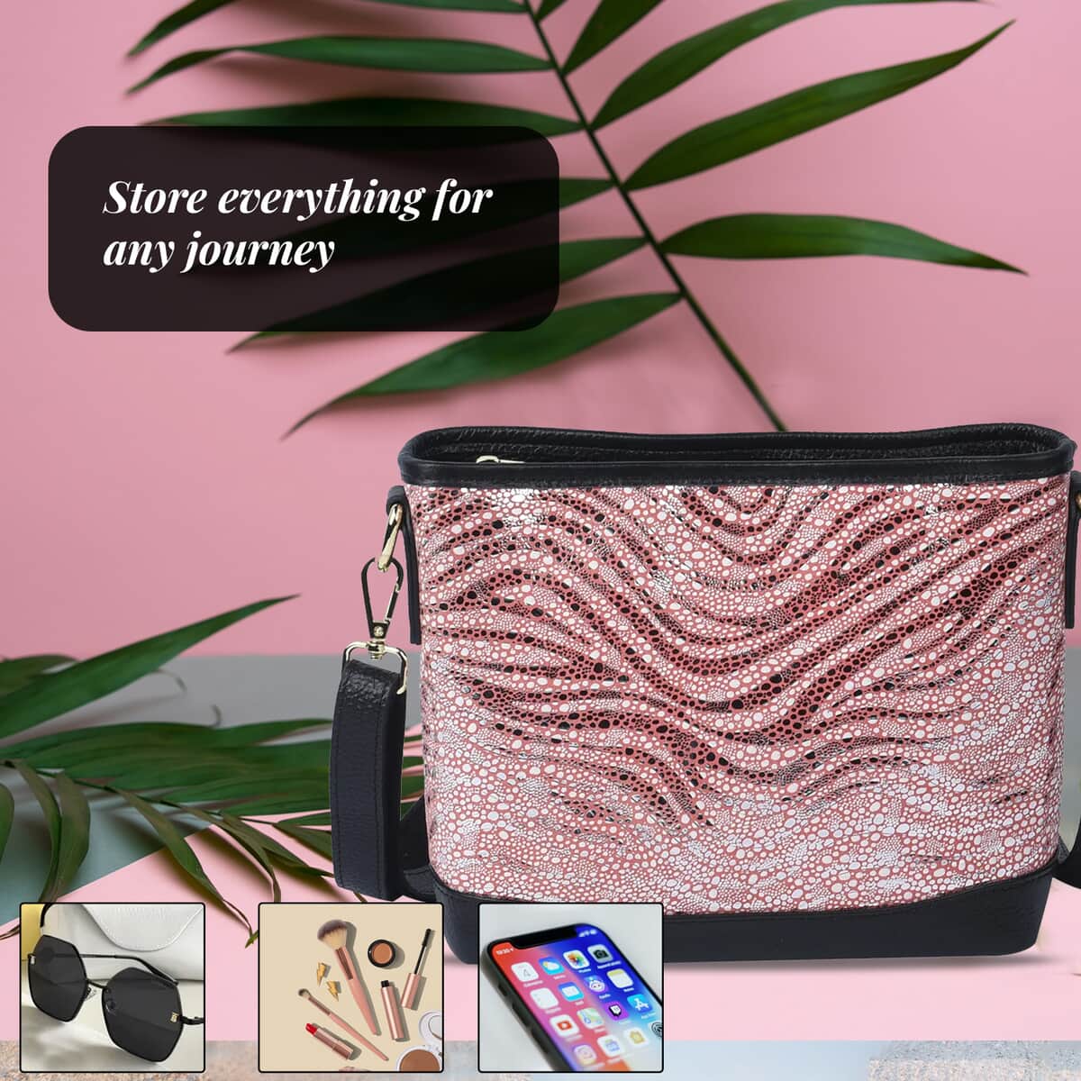 Shop LC Hong Kong Closeout Collection Zebra Print Leather Crossbody Bags  for Women Birthday Gifts
