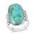 SANTA FE Style Kingman Turquoise Statement Ring in Sterling Silver (Size 11.0) 6.50 ctw