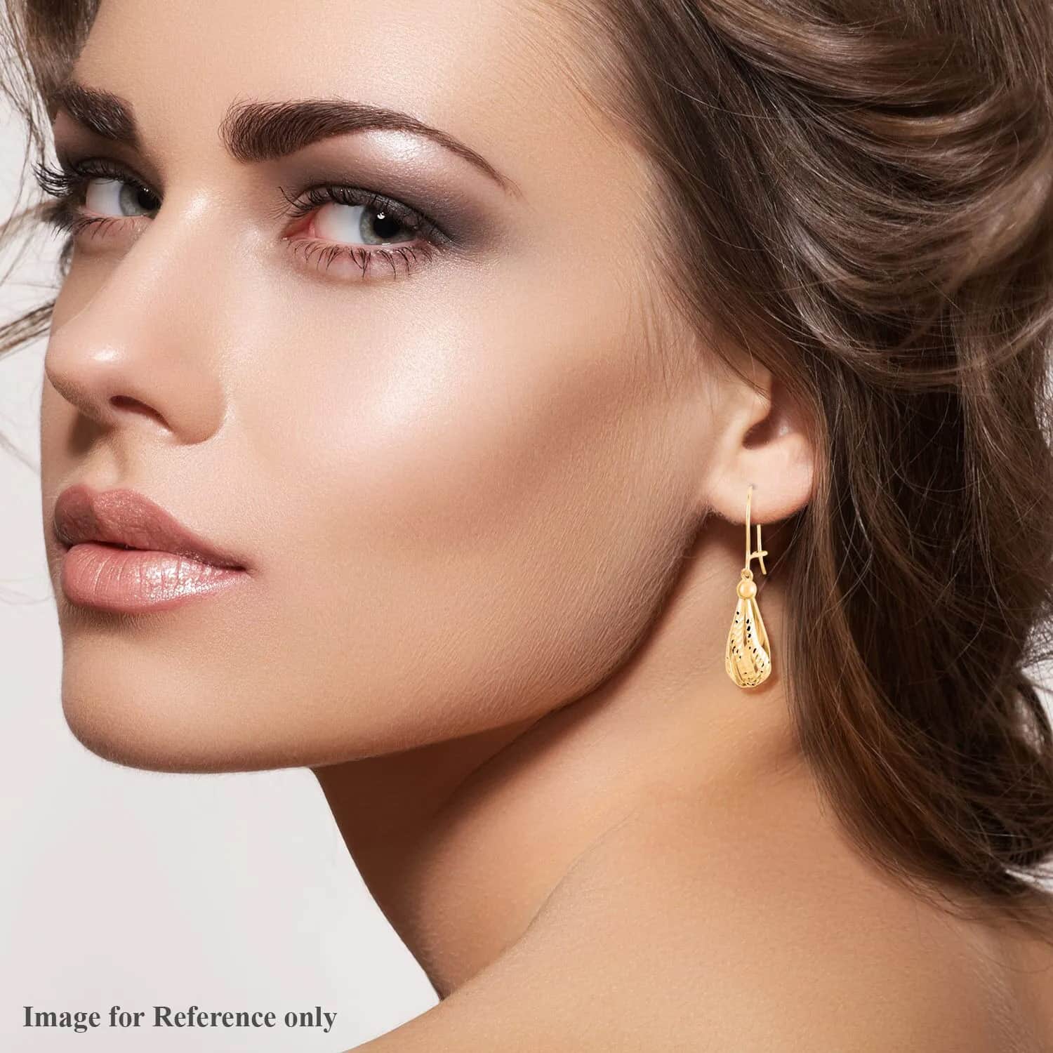 Buy 14K Yellow Gold Earrings| Tear Drop Earrings| Diamond Cut