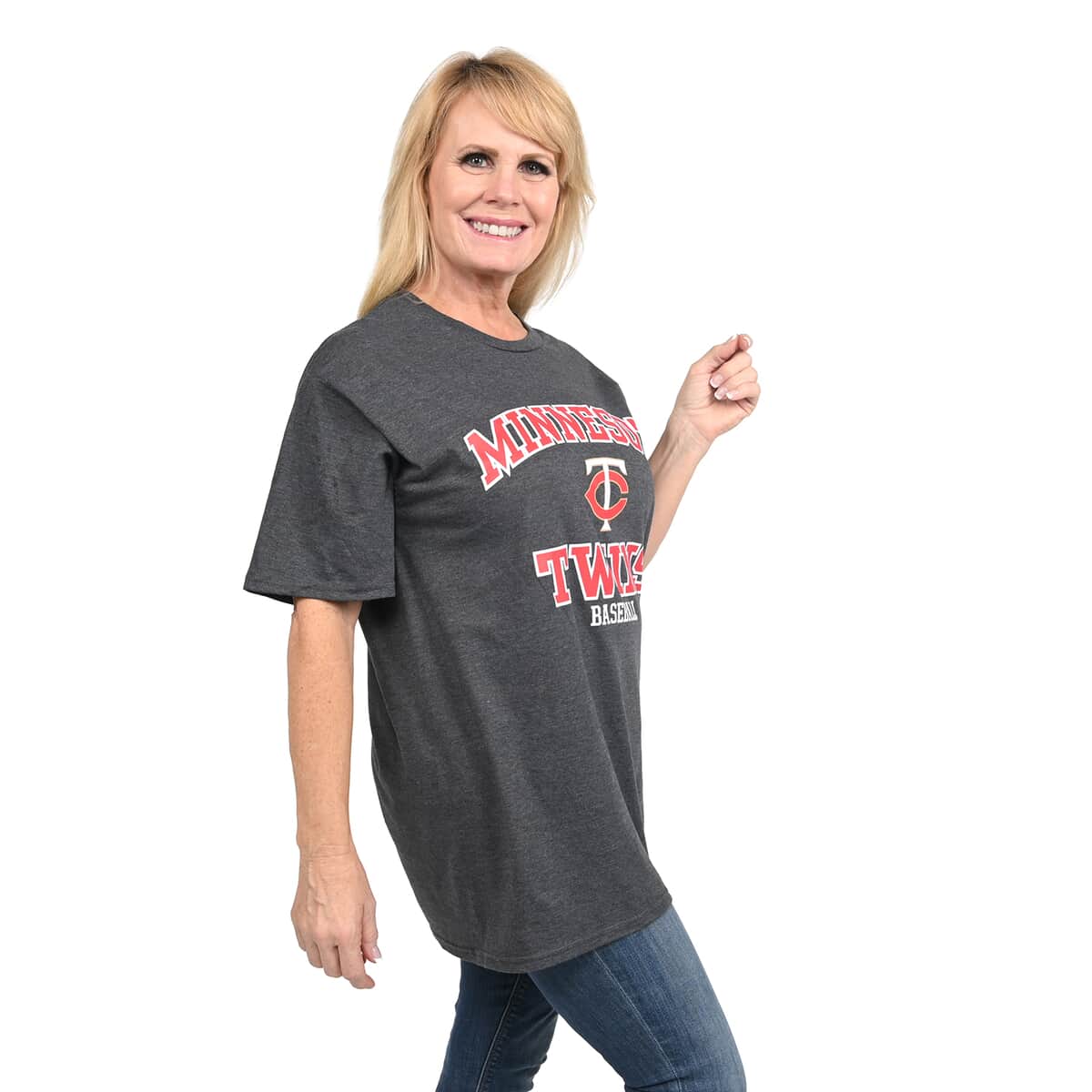 MLB Minnesota Twins Women's Short Sleeve V-Neck Fashion T-Shirt - S