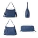 Navy Genuine Leather Hobo Bag with Swivel Lever Snap for Holding The Keys image number 2