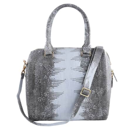 Shop LC The Pelle Lizard Collection Handmade Genuine Lizard Leather Tote  Bag Zipper Adjustable Strap Women Handbag Purse