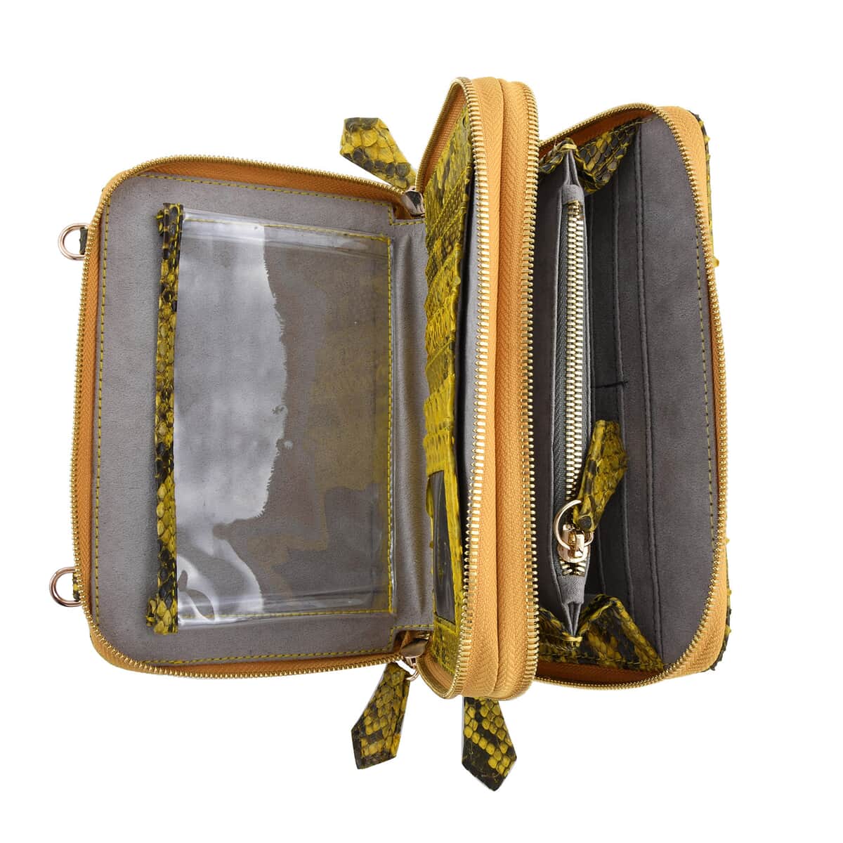 Leather Designer Wallet, Yellow