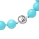 Ankur's Treasure Chest Sleeping Beauty Color Shell Pearl 15-17mm Necklace (20 Inches) in Rhodium Over Sterling Silver image number 2