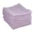 Set of 10 Light Purple Ring Spun Carded Solid Dobby Face Towels