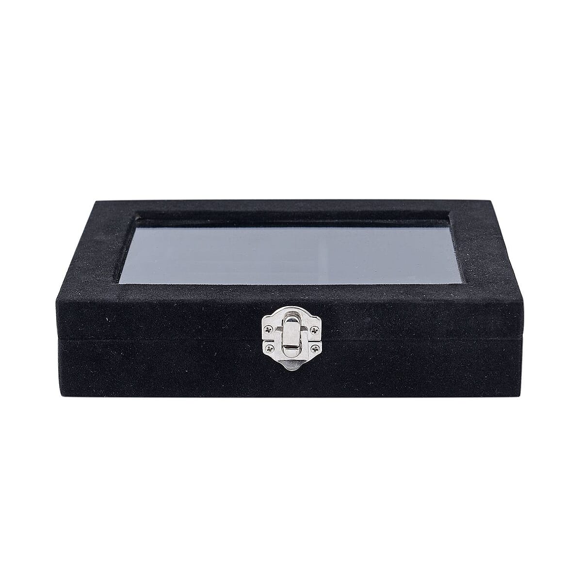 Buy Black Velvet Jewelry Box with Anti Tarnish Lining & Lock (8x6x2