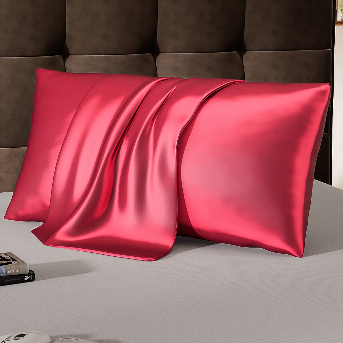 Buy HOMESMART Set of 2 Wine Luxury Satin Pillow Case Queen at ShopLC.