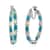 Premium Ethiopian Welo Opal and Sleeping Beauty Turquoise Inside-Out Hoop Earrings in Platinum Over Sterling Silver 6.35 ctw