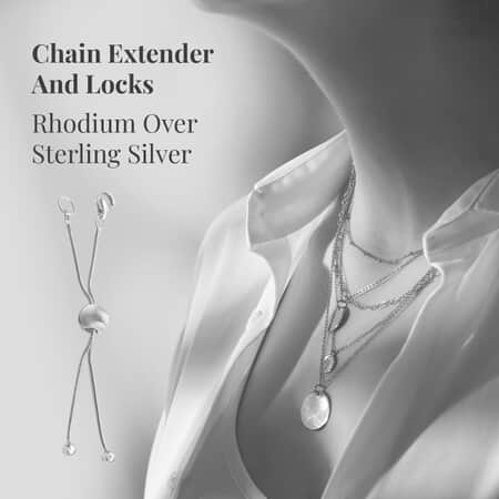 Sterling silver necklace extender for lever clasp in 2 - 4 inches