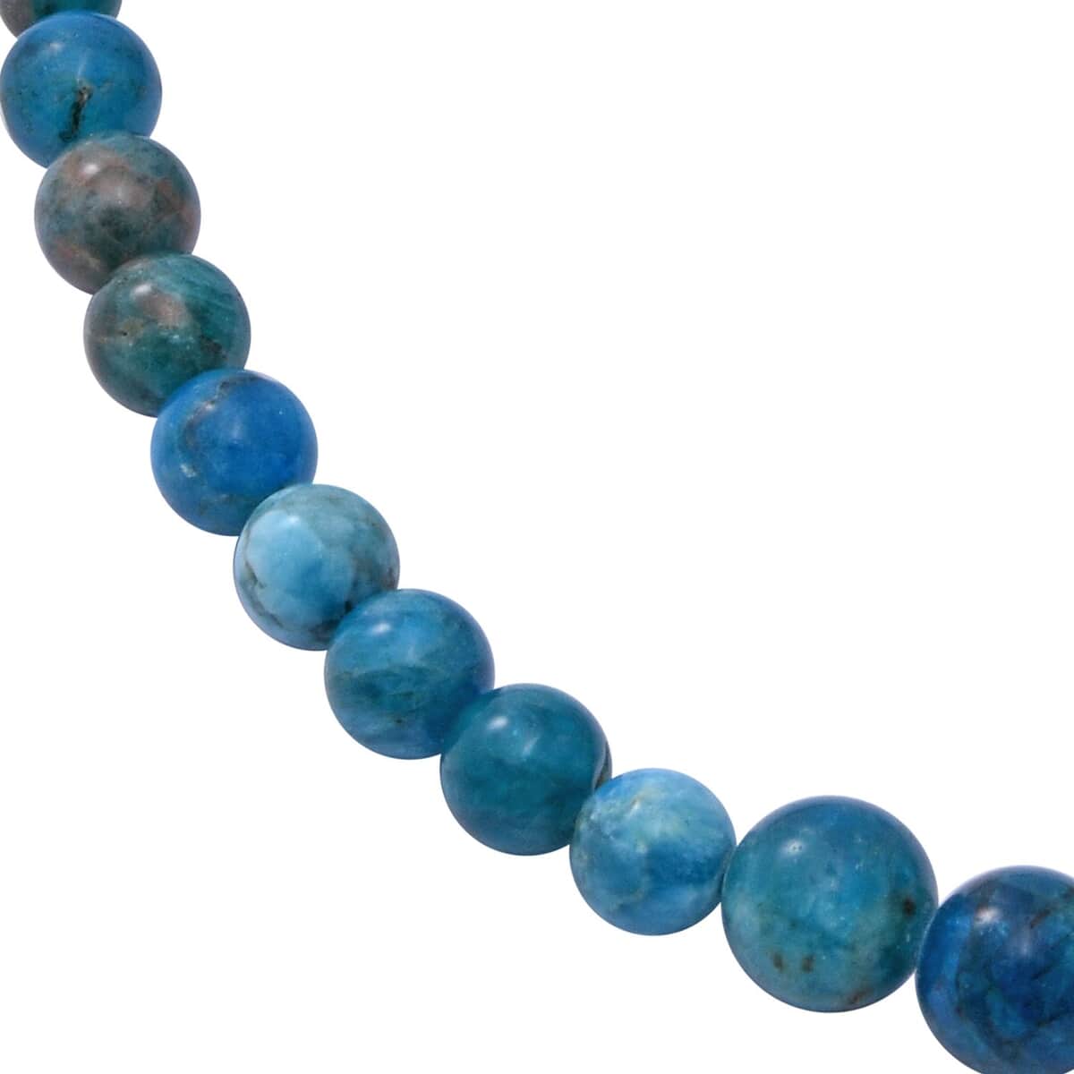 Buy Malgache Neon Apatite Beaded Necklace 18 Inches in Sterling Silver ...