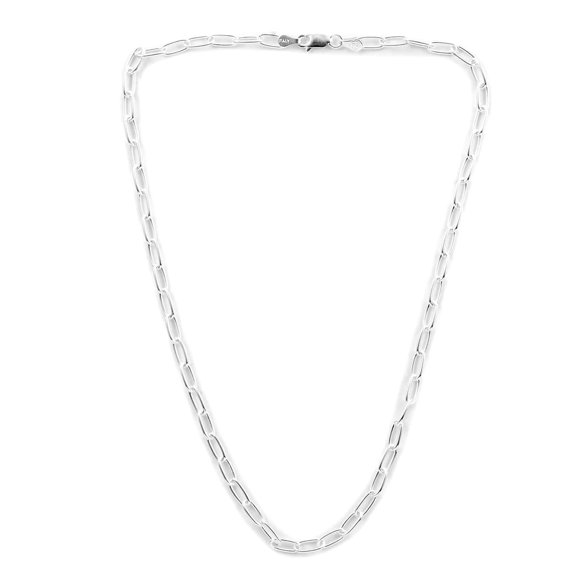 Buy Italian Sterling Silver 3mm Paperclip Necklace 16 Inches 5.80 Grams ...