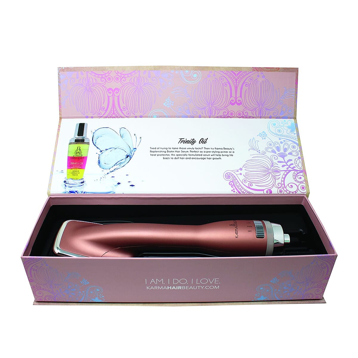 Buy Karma Beauty Rose Gold One Step Styler Detangle Blow Dryer Brush Electric Hair