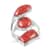 Santa Fe Style Coral Layered Look Ring in Sterling Silver (Size 9.0)