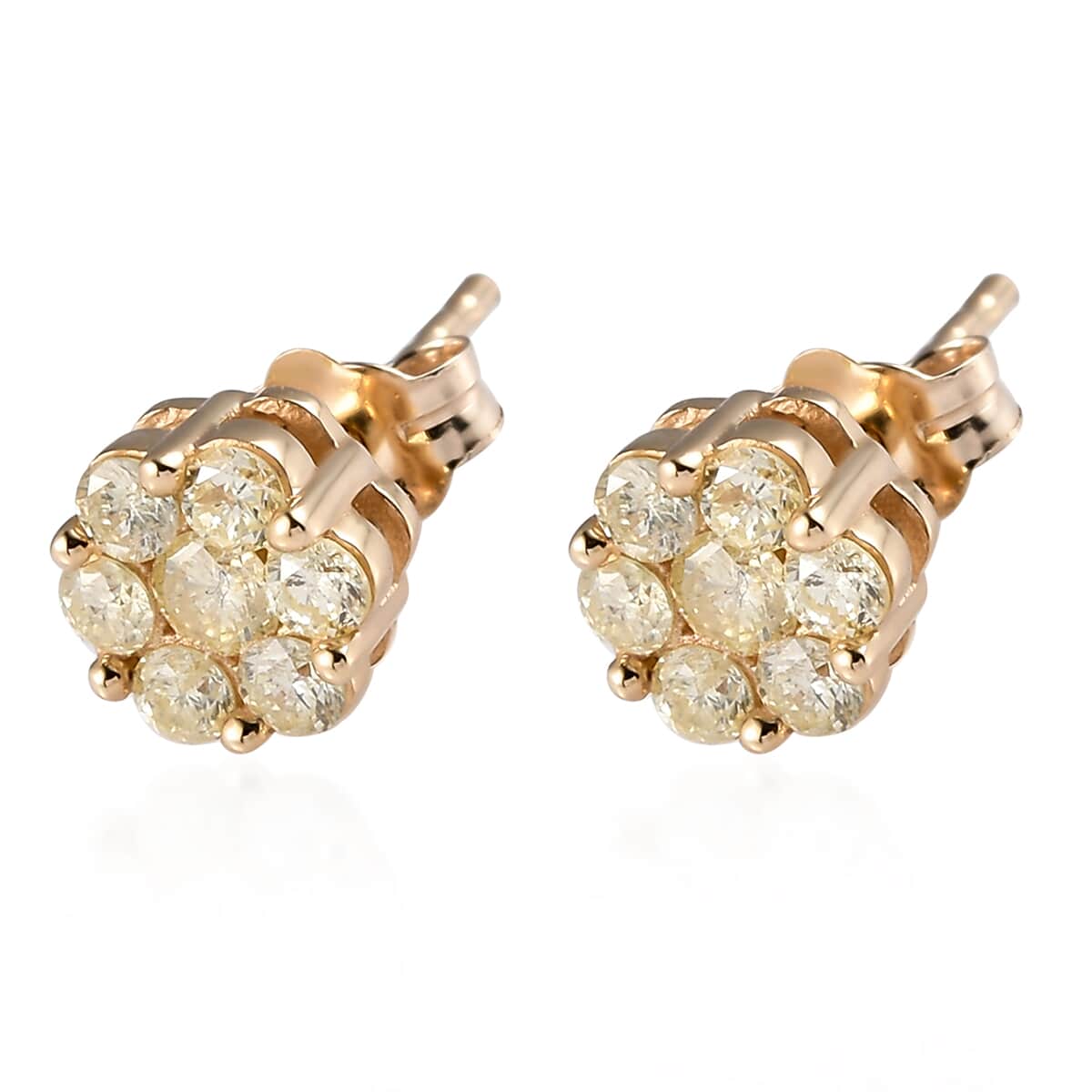 10K Yellow Gold Diamond Stud Earrings 0.15 ctw , Shop LC