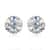 Aurora Borealis Crystal Floral Stud Earrings in Sterling Silver
