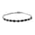Thai Black Spinel Paper Clip Chain Bracelet in Platinum Bond and Stainless Steel (6.50 In) 5.35 ctw