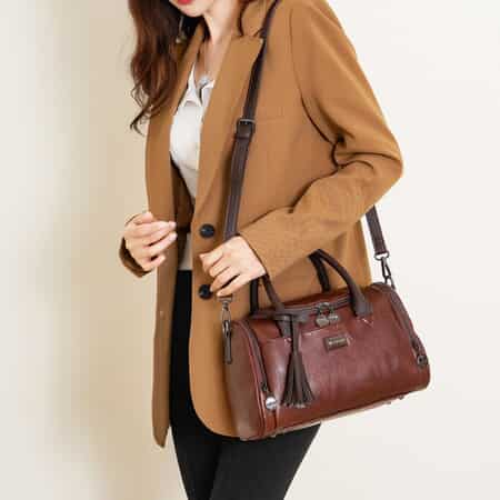Rofozzi- Brown Hazel Genuine Leather Crossbody Bag for Women , Women's Designer Crossbody Bags , Leather Handbags , Leather Purse , Shop LC