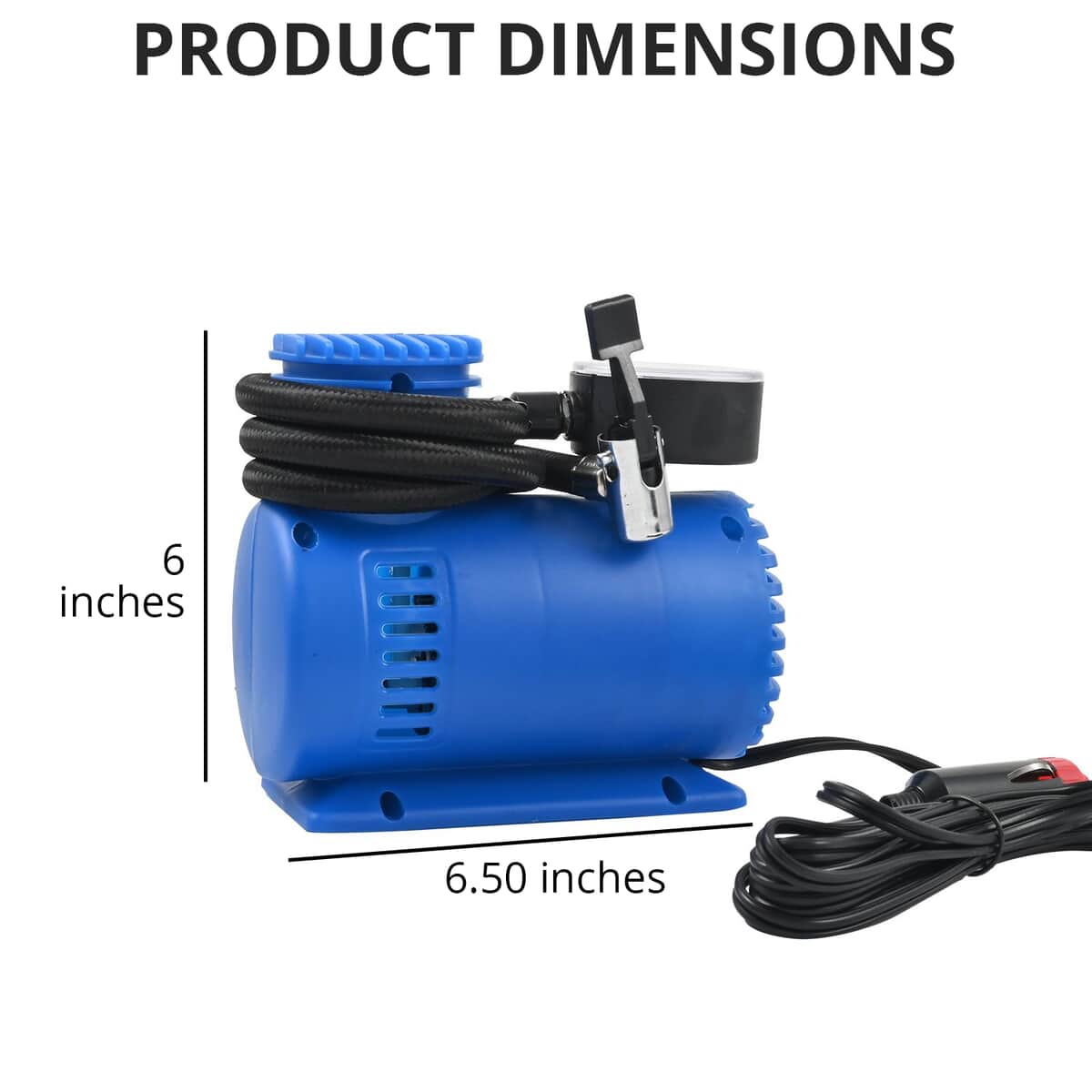 Peuter Voldoen Luidspreker Buy AUTO EFFECTS Blue Portable Mini Air Compressor for Tire Inflation,  12Volt DC Powered, Built-in Pressure Gauge, Inflates Automobile tires, Bike  tires at ShopLC.