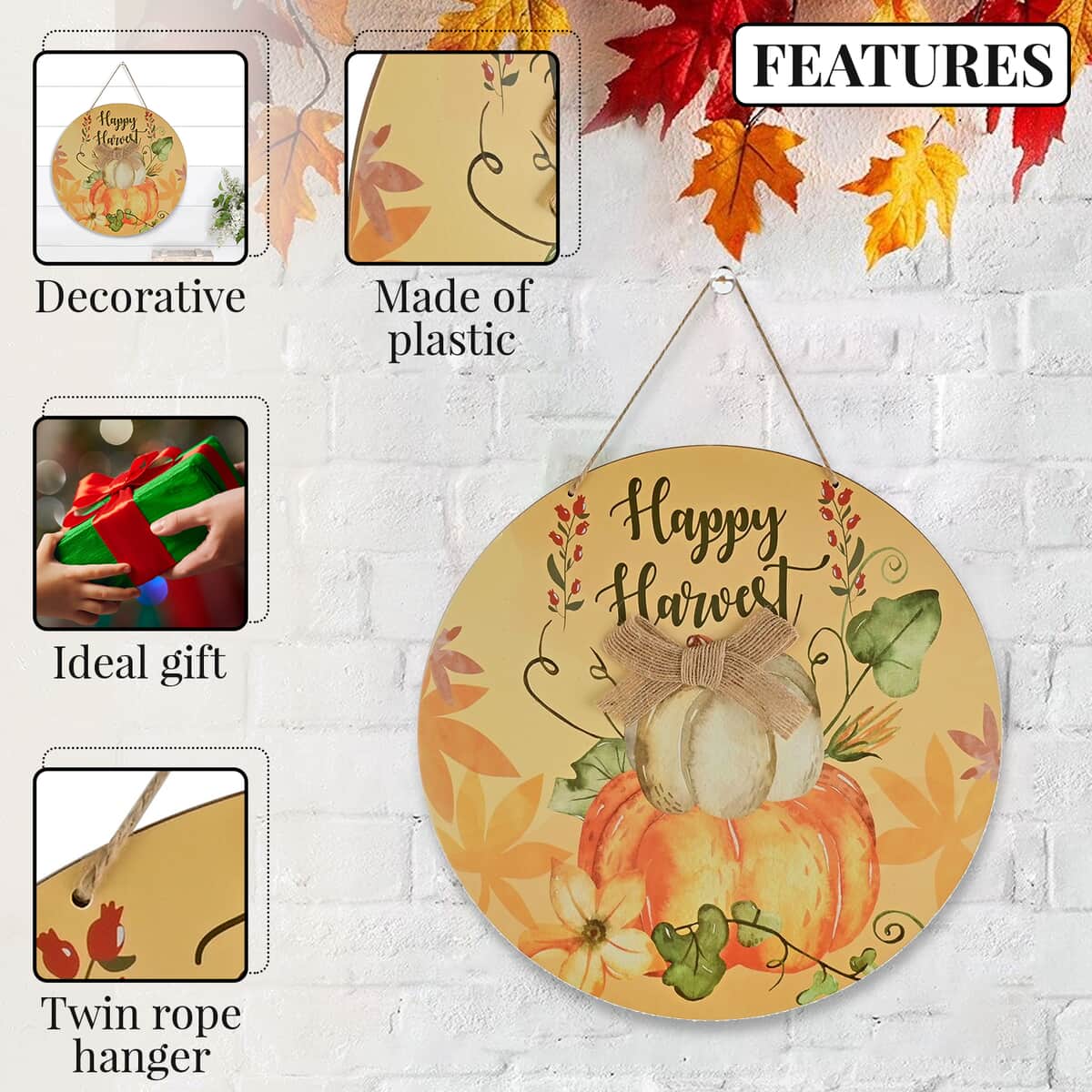 Buy Happy Harvest Wall Plaque (Fall Decor) at ShopLC.