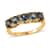 Parti Sapphire 5 Stone Ring in Vermeil YG Over Sterling Silver|Eternity Band Ring|Wedding Band For Women 1.60 ctw (Size 10)