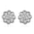 Diamond Earrings in Platinum Over Sterling Silver| Flower Studs| Diamond Studs 0.25 ctw