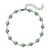 Green Enameled Evil Eye Bracelet (7.5-9Inches) in Stainless Steel