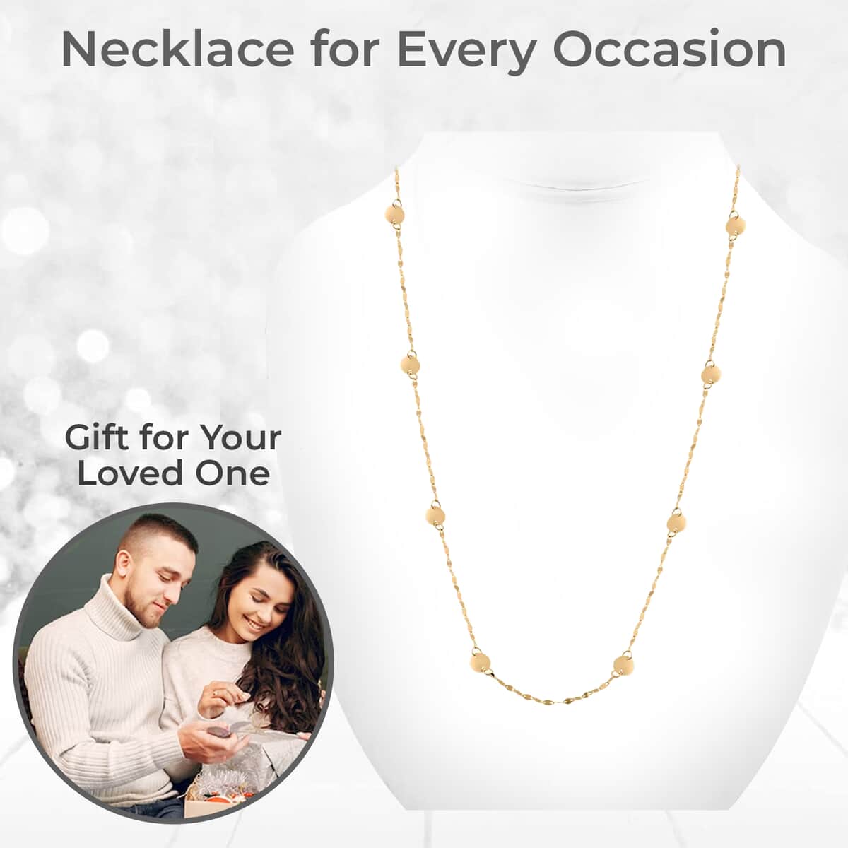 Buy Maestro Gold Collection Italian 10K Yellow Gold Station Necklace 18 ...