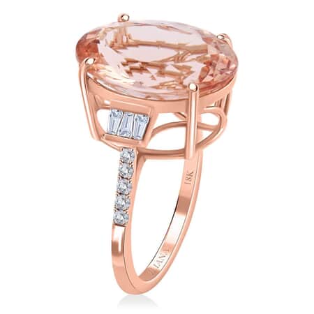 Stella Grace 10k Rose Gold Morganite & 1/4 Carat T.W. Diamond