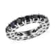 Australian Black Sapphire Eternity Band Ring in Platinum Over Sterling Silver 7.40 ctw image number 0