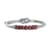 Mozambique Garnet Bangle Bracelet in Stainless Steel (6.50 In) 6.25 ctw