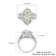 NY Closeout 10K White Gold I I2-I3 Diamond Marquise Shaped Ring (Size 7.0) 6.60 Grams 2.00 ctw image number 5