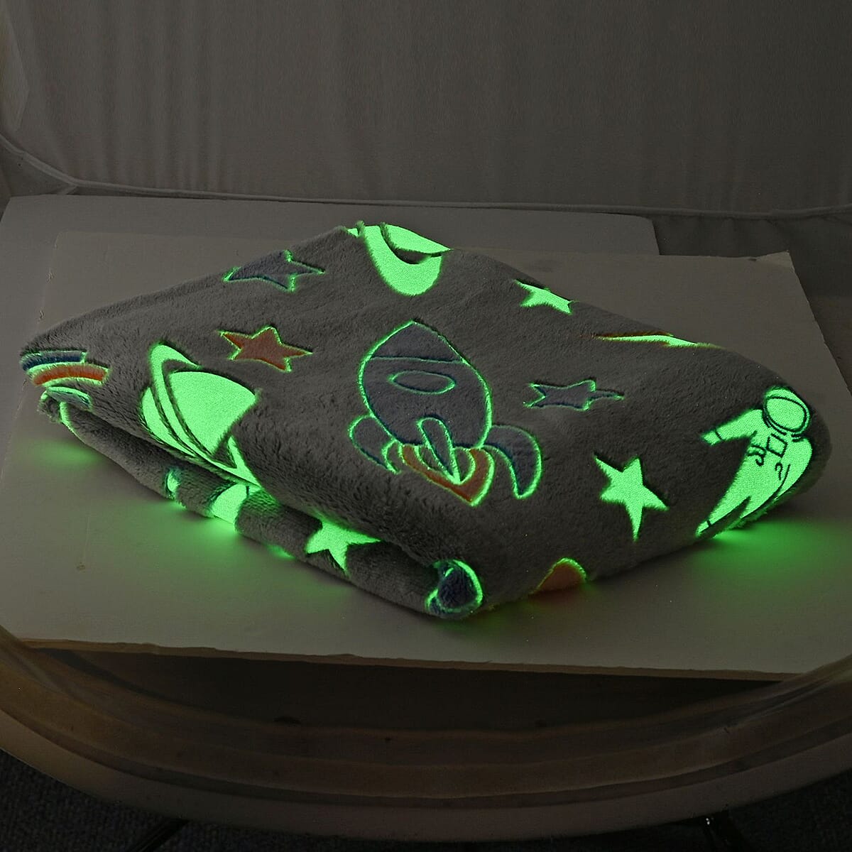 Buy Gray Space Glow In The Dark Blankets at ShopLC.