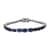 Masoala Sapphire (FF) Tennis Bracelet in Platinum Over Sterling Silver (7.25 In) 21.90 ctw