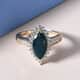 Luxoro 10K Yellow Gold AAA Teal Grandidierite and White Zircon Halo Ring (Size 10.0) 2.65 ctw image number 1