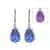 Color Change Fluorite Solitaire Lever Back Earrings in Rhodium Over Sterling Silver 7.10 ctw