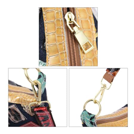 Buy CHAOS By Elsie Croco Diamond Pattern Genuine Leather Hobo Bag