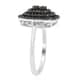 Multi Diamond Ring in Rhodium and Platinum Over Sterling Silver (Size 8.0) 0.50 ctw image number 3
