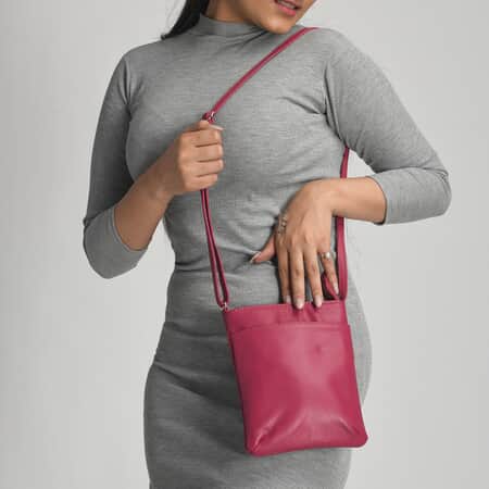 LeDonne Red Fold-Over Leather Messenger Bag, Best Price and Reviews