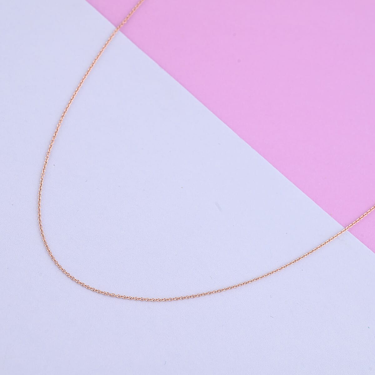 Buy Italian 14K Rose Gold Over Sterling Silver Rolo Chain 18 Inches 1 Grams at ShopLC.