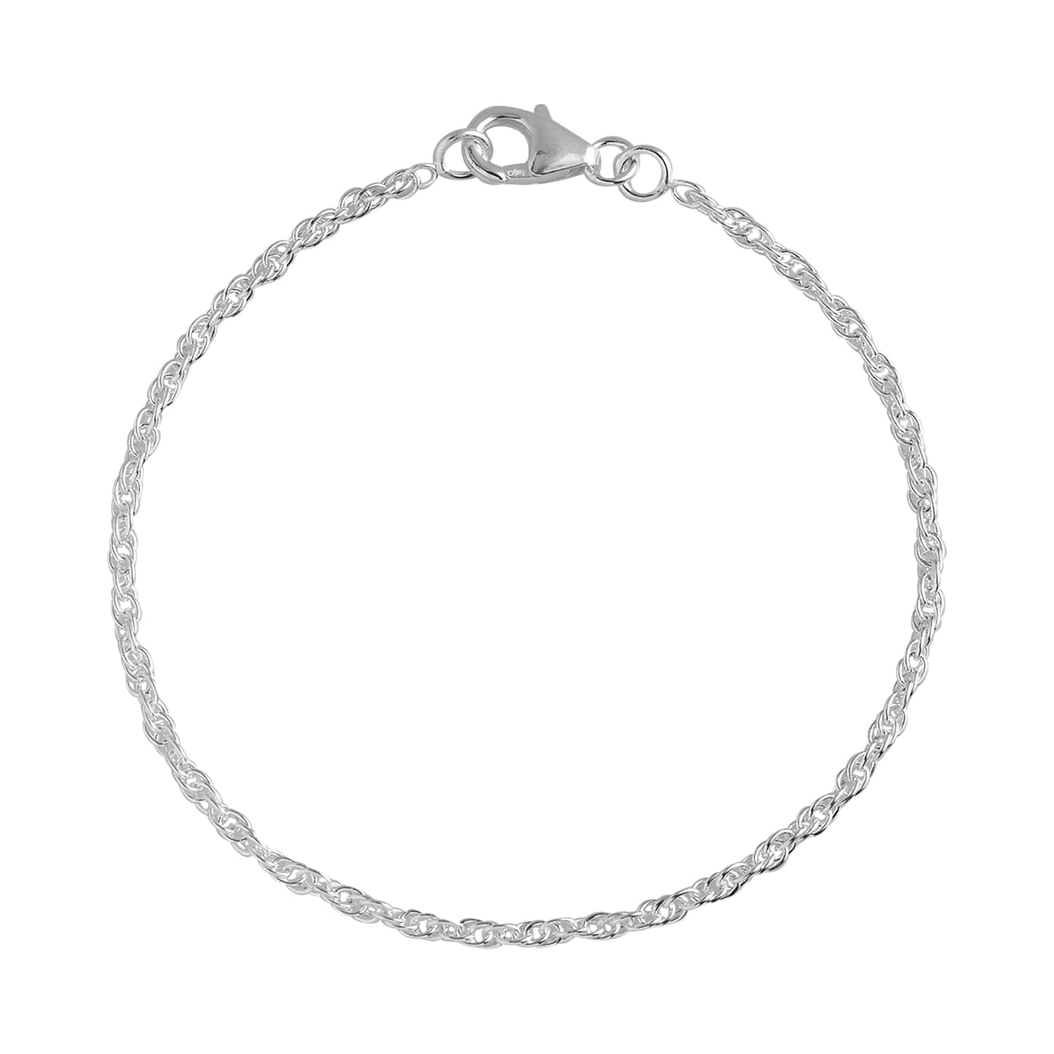 Buy Artisan Crafted Sterling Silver Rope Bracelet (7.25 In) 2.20
