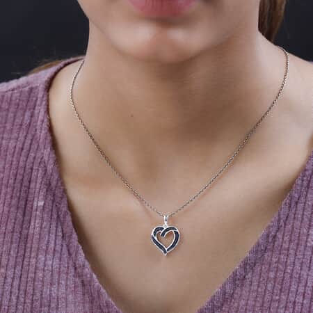 Diamond Accent Heart Locket Pendant in Sterling Silver