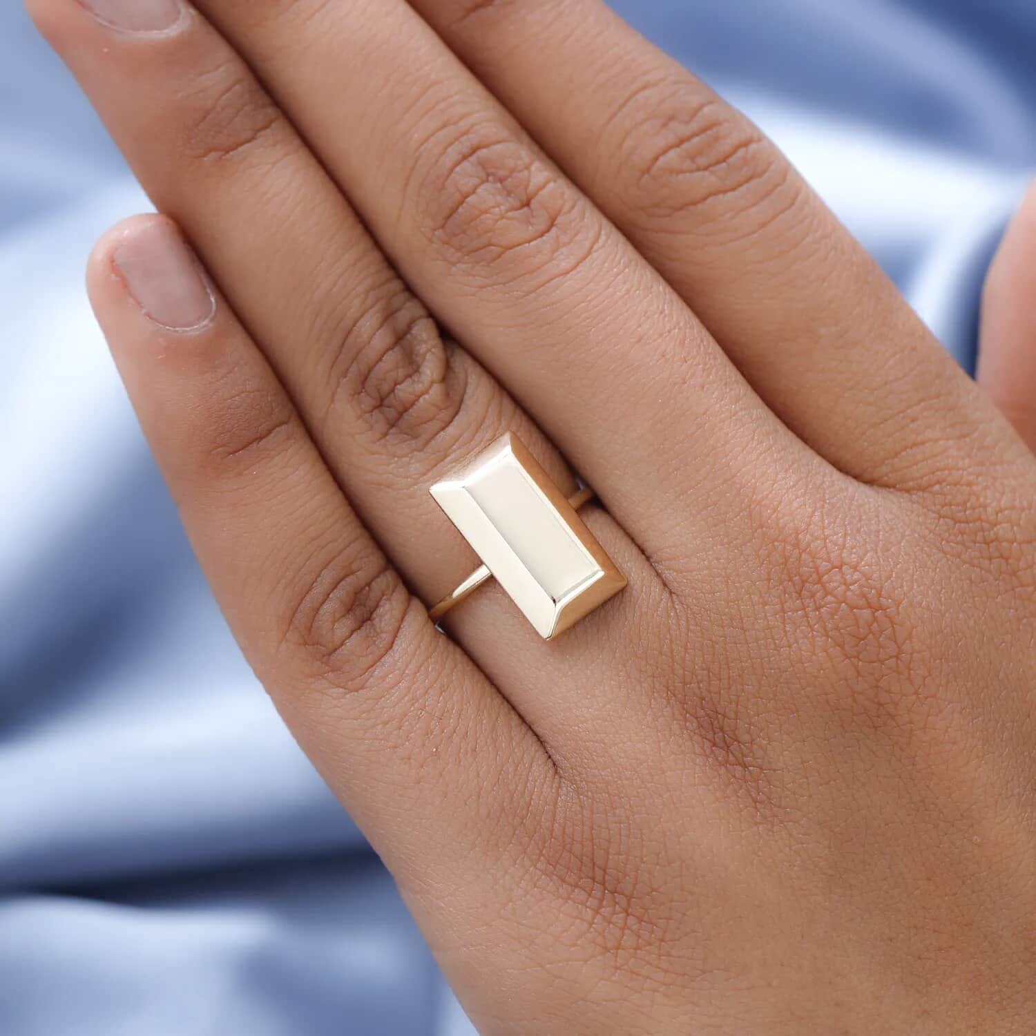 Buy Luxoro 10K Yellow Gold Bar Ring|Yellow Gold Ring| Gold Jewelry