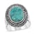 SANTA FE Style Kingman Turquoise Ring in Sterling Silver (Size 10.0) 3.75 ctw
