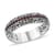 Bali Legacy Mozambique Garnet Floral Ring in Sterling Silver (Size 10.0) 0.35 ctw
