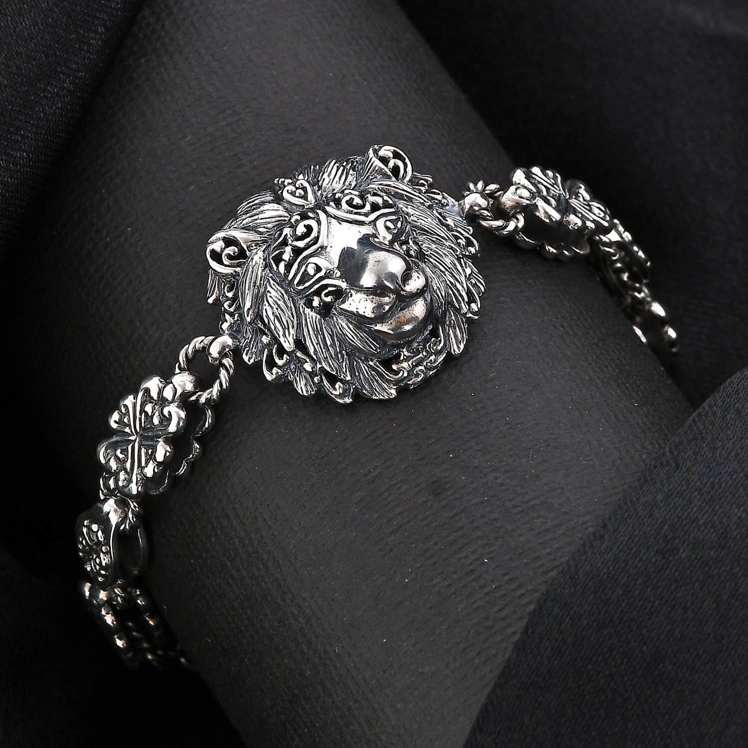 Silver Bracelet LION HEAD L Chain M – Elfcraft