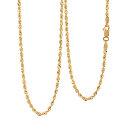 Italian 21 Inch Rope Chain Necklace In 18k Yellow Gold Auction