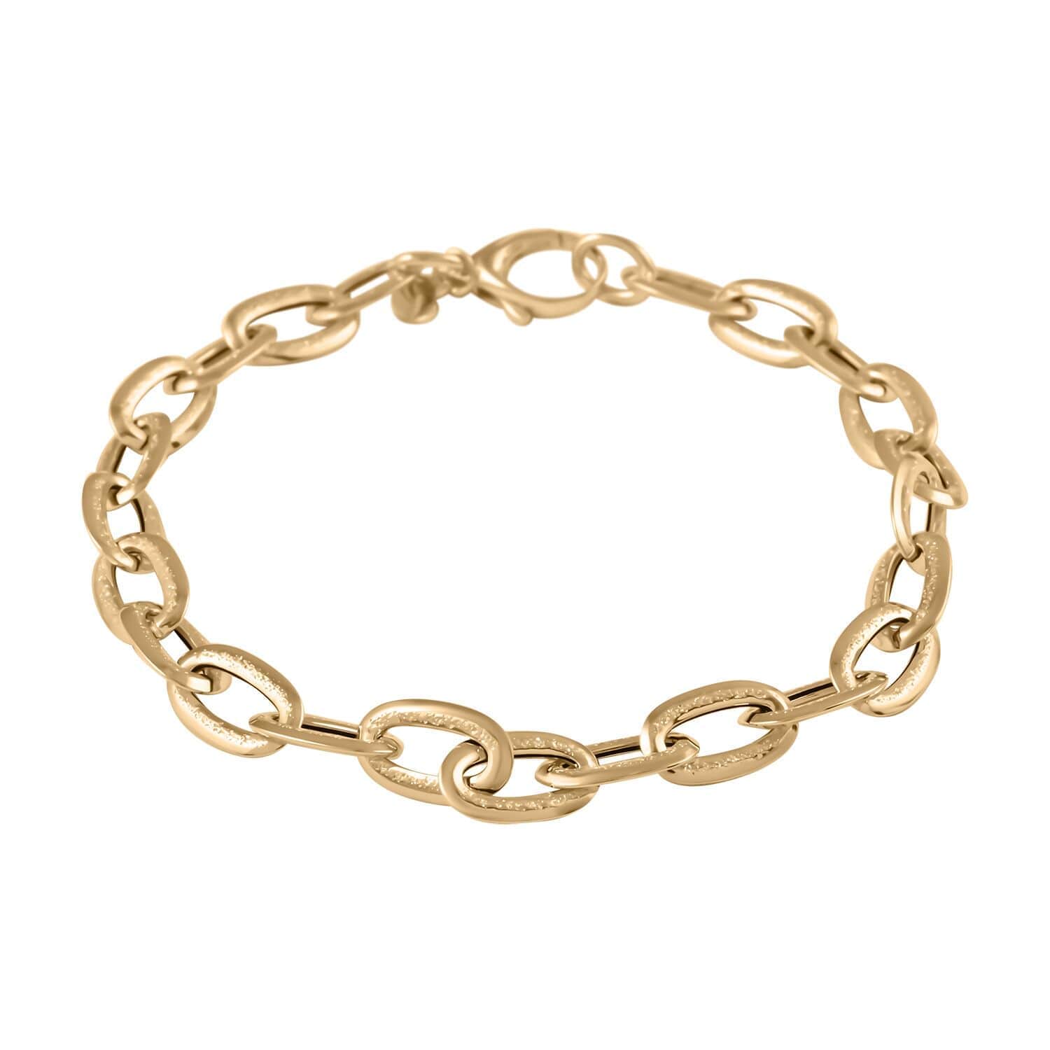 Floreo 7 Inch 10k Yellow Gold Solid Italian Figaro Chain Bracelet for Women  and Men 016 Inch 4mm  Amazonin Fashion