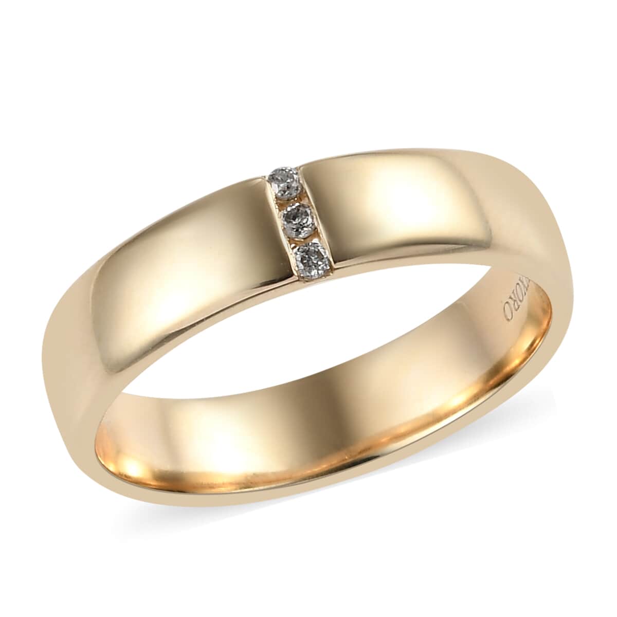 Buy LUXORO Diamond G-H I3 Accent Band Ring in 10K Yellow Gold 4.15 ...