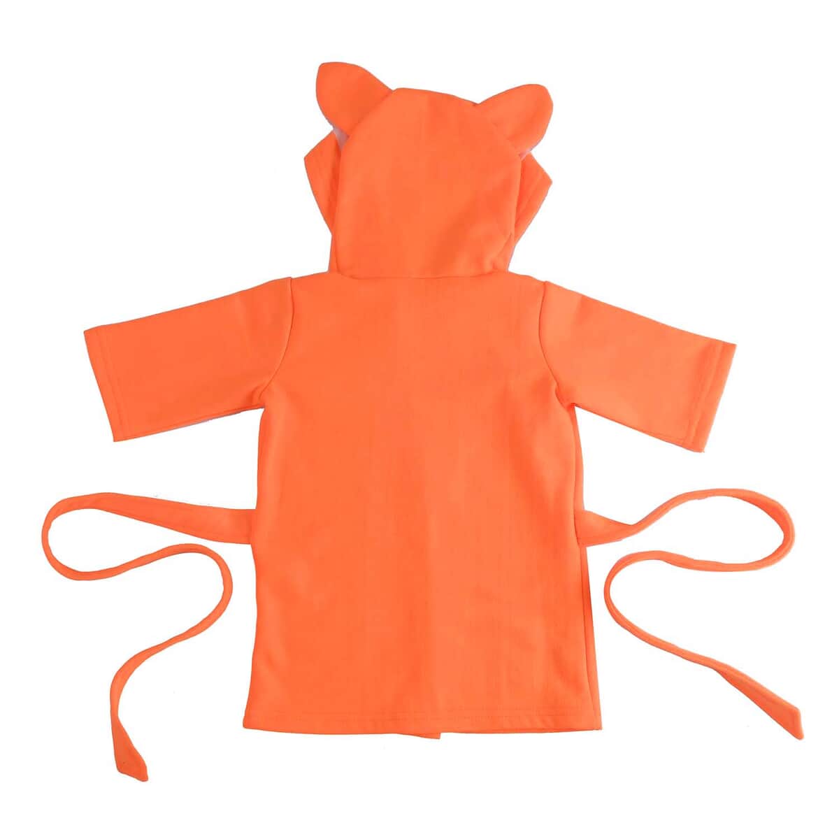 Orange Squirrel Pattern 100% Cotton Knitted Soft Hooded Toddler Baby Bath Towel | Cotton Bath Towel | Towel with Hood | Baby Towels | Bathroom Towels image number 4