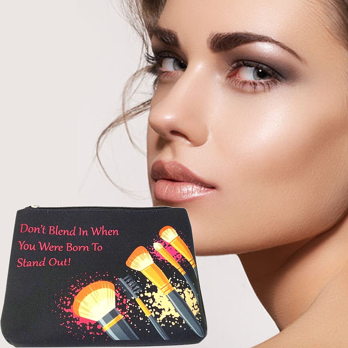 Buy Black Vegan Leather Cosmetic Bag Makeup Bag Makeup Pouch Travel Makeup Bag at ShopLC.